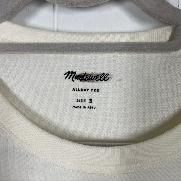 NWT Madewell White Love to All Graphic Short Sleeve Allday Tee Small - Picture 4 of 6